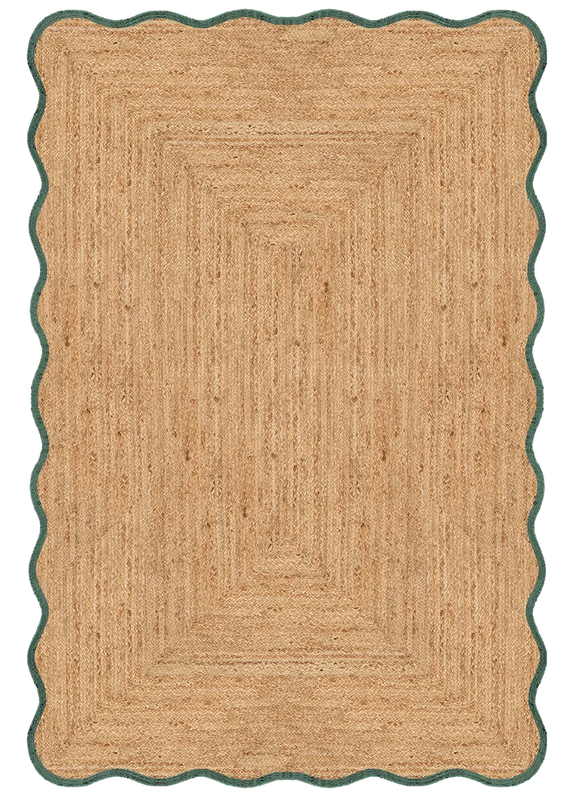 Scallop Jute Dark Green by LAYERED in Måttbeställ – product photo