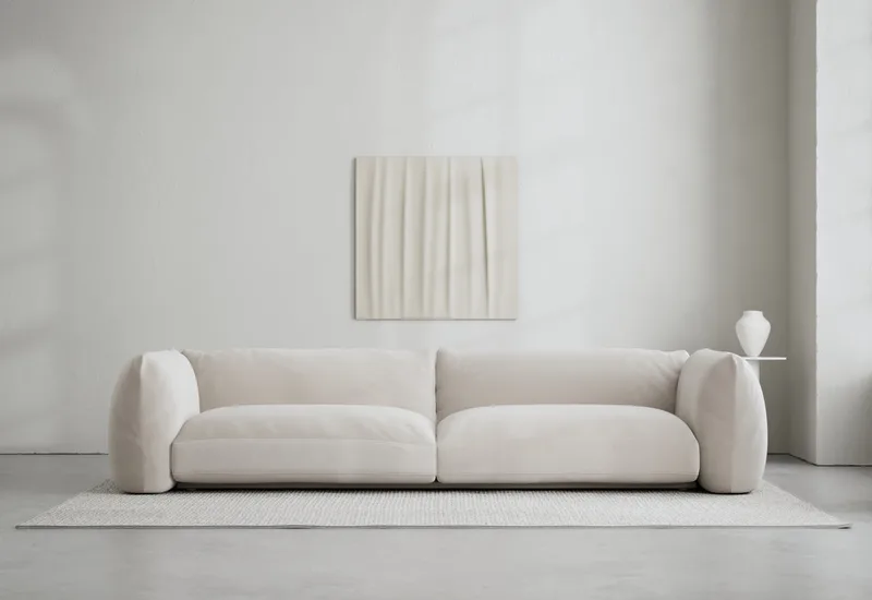 Lotta Agaton 3-sits soffa von LAYERED in Velvet Bone White – Produktfoto