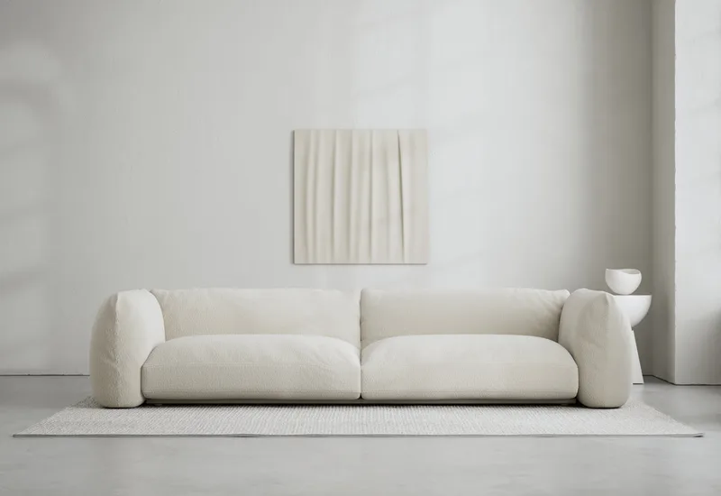 Lotta Agaton 3-sits soffa von LAYERED in Bouclé Bone White – Produktfoto