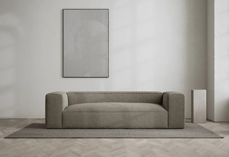 Bulky 2-sits soffa de LAYERED en Shearling Warm Clay – photo d’ambiance