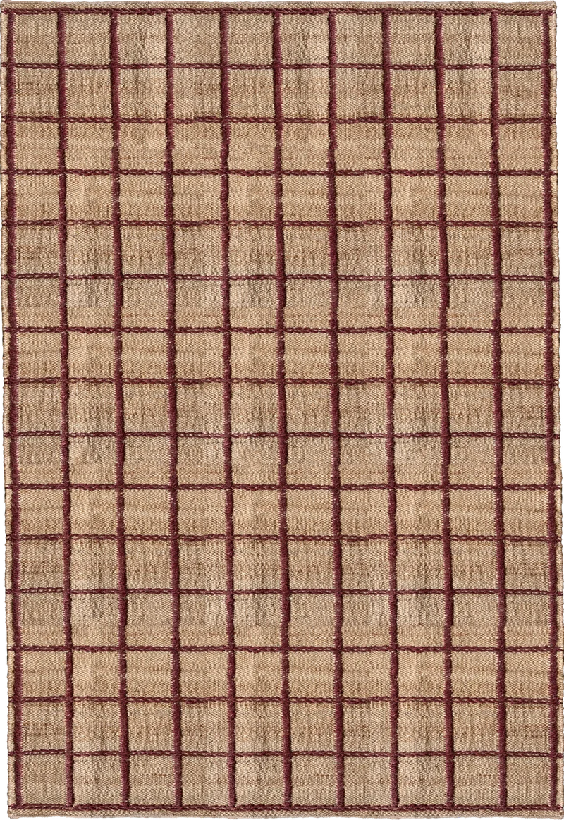 Strata Braided Jute Burgundy by LAYERED in Måttbeställ – interior photo