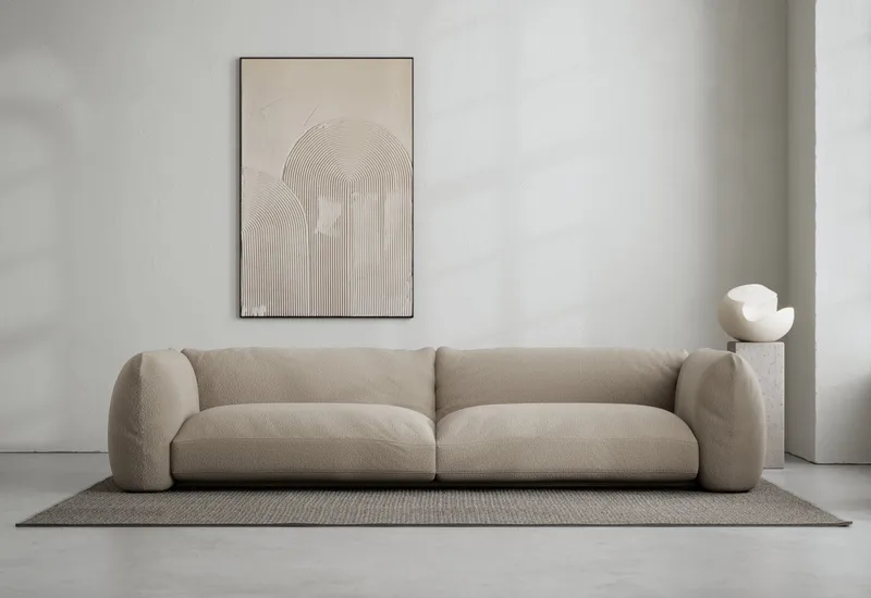 Lotta Agaton 3-sits soffa de LAYERED en Bouclé Warm Clay – photo du produit