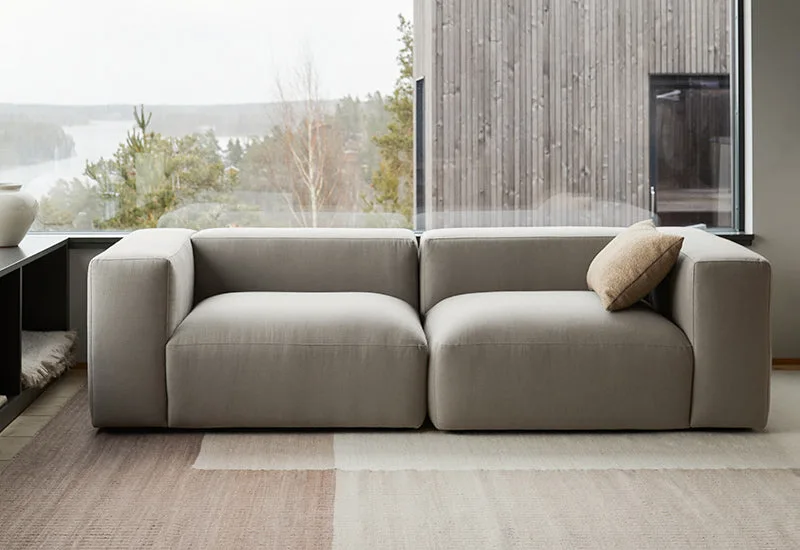 Rosso 2-sits soffa by LAYERED in Linen Look True Greige – interior photo