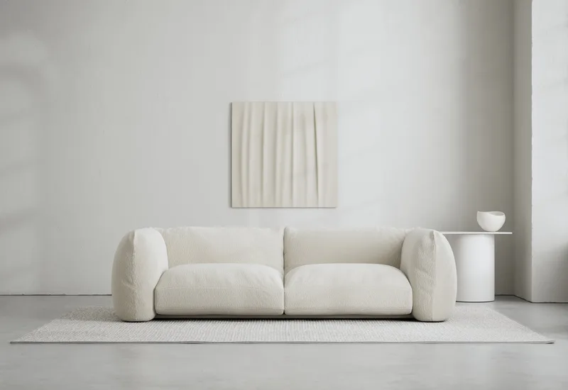 Lotta Agaton 2-sits soffa by LAYERED in Bouclé Bone White – product photo