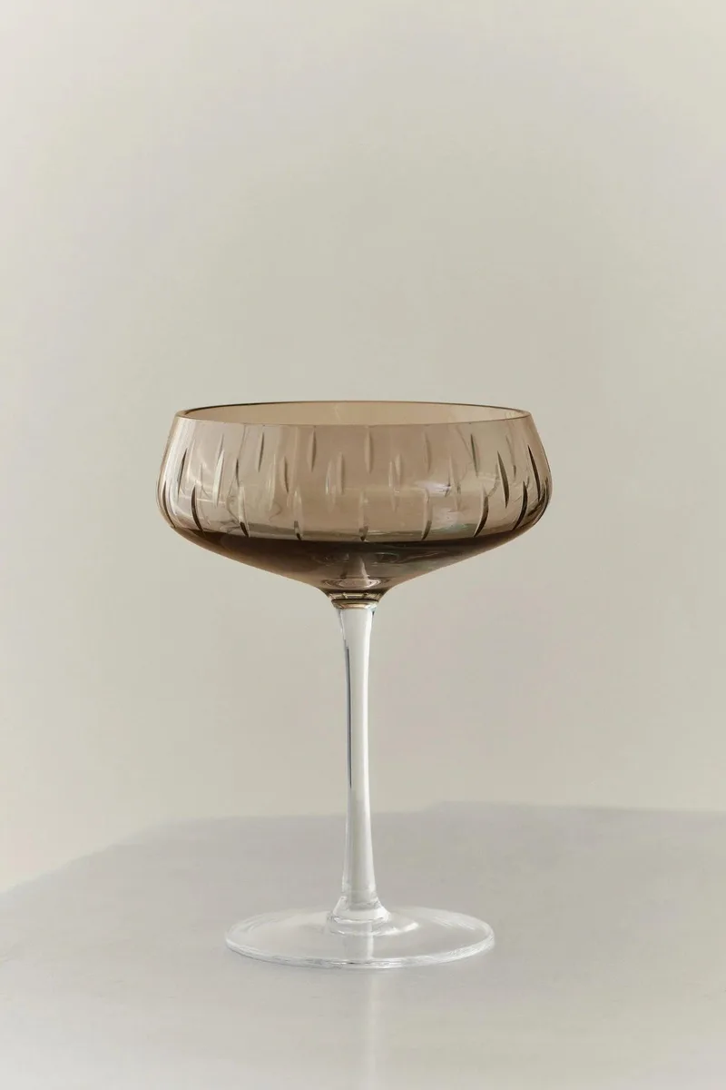 CHAMPAGNE COUPE - SET OF 4 by LOUISE ROE in SMOKE BUNDLE (4 COUPES) – product photo
