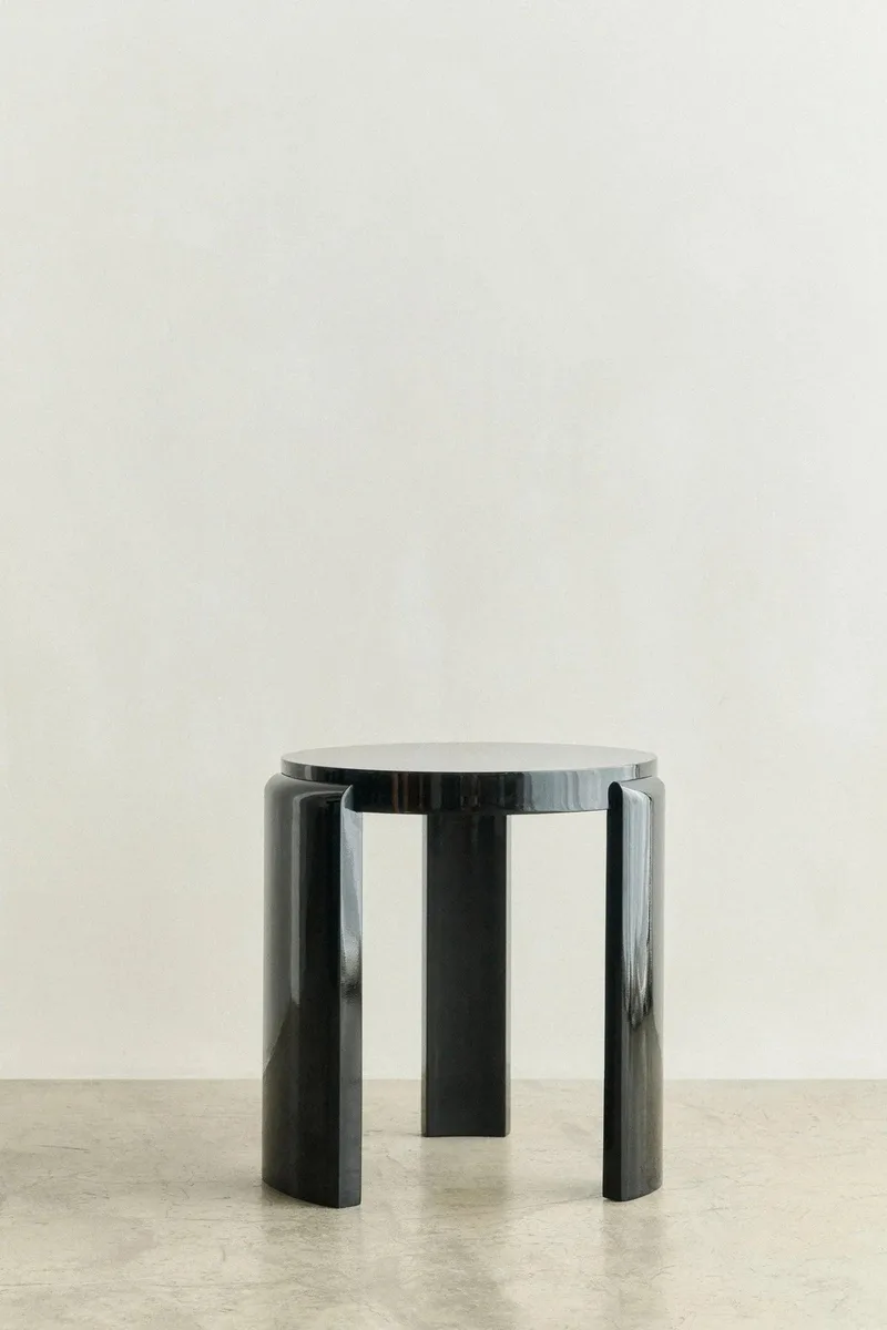 SPINA STOOL by LOUISE ROE in Beech Wood Black Lacquer – interior photo