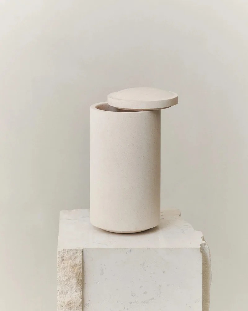 GALLERY OBJECT JAR 04 by LOUISE ROE in Limestone – product photo
