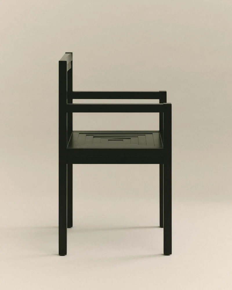 FRANKIE ARMCHAIR by LOUISE ROE in Beech Wood Dark Brown – product photo
