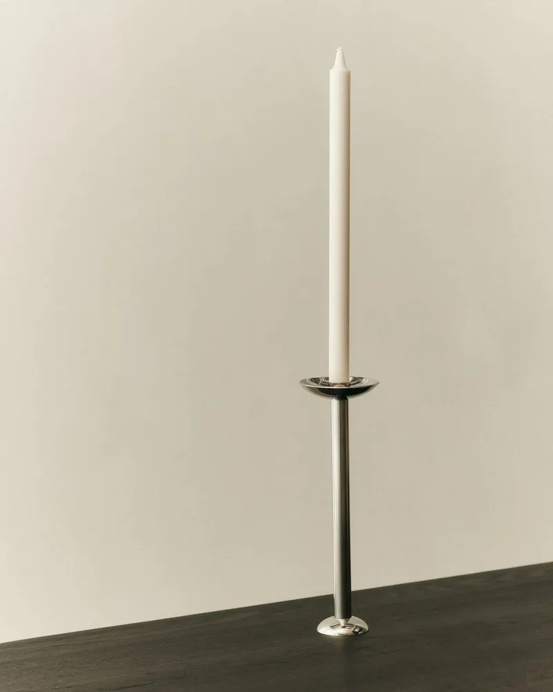 METAL CHAMPAGNE CANDLE HOLDER, TALL by LOUISE ROE – interior photo