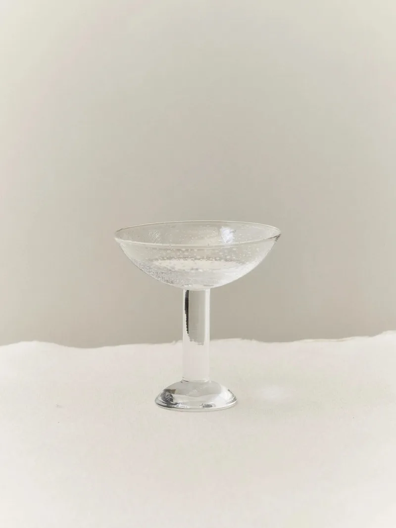 BUBBLE GLASS CHAMPAGNE COUPE by LOUISE ROE – product photo
