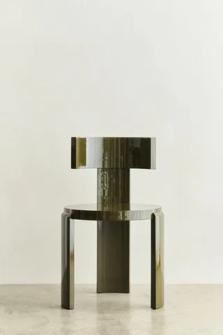 SPINA CHAIR by LOUISE ROE in Beech Wood Olive Green Lacquer – interior photo 3 of 3