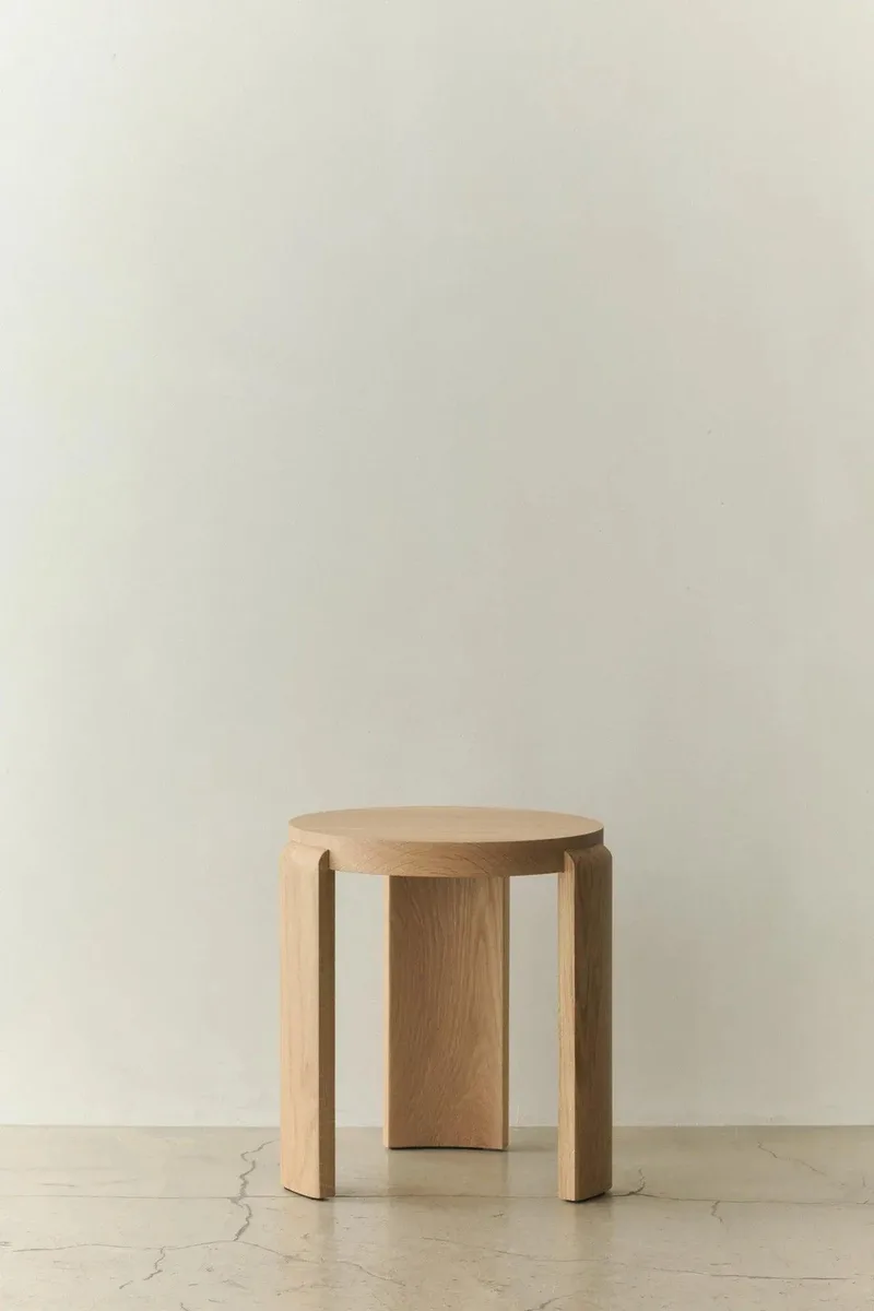 SPINA STOOL by LOUISE ROE in Natural Oak – interior photo