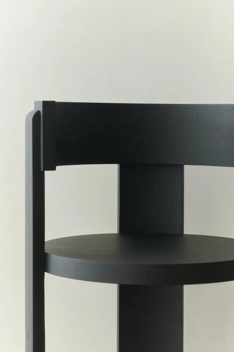 SPINA ARMCHAIR by LOUISE ROE in Black Oak – interior photo