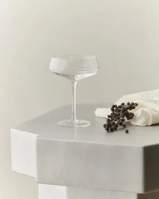 CHAMPAGNE COUPE TRIPLE CUT - SET OF 4 by LOUISE ROE in CLEAR BUNDLE (4 COUPES) – interior photo 2 of 2