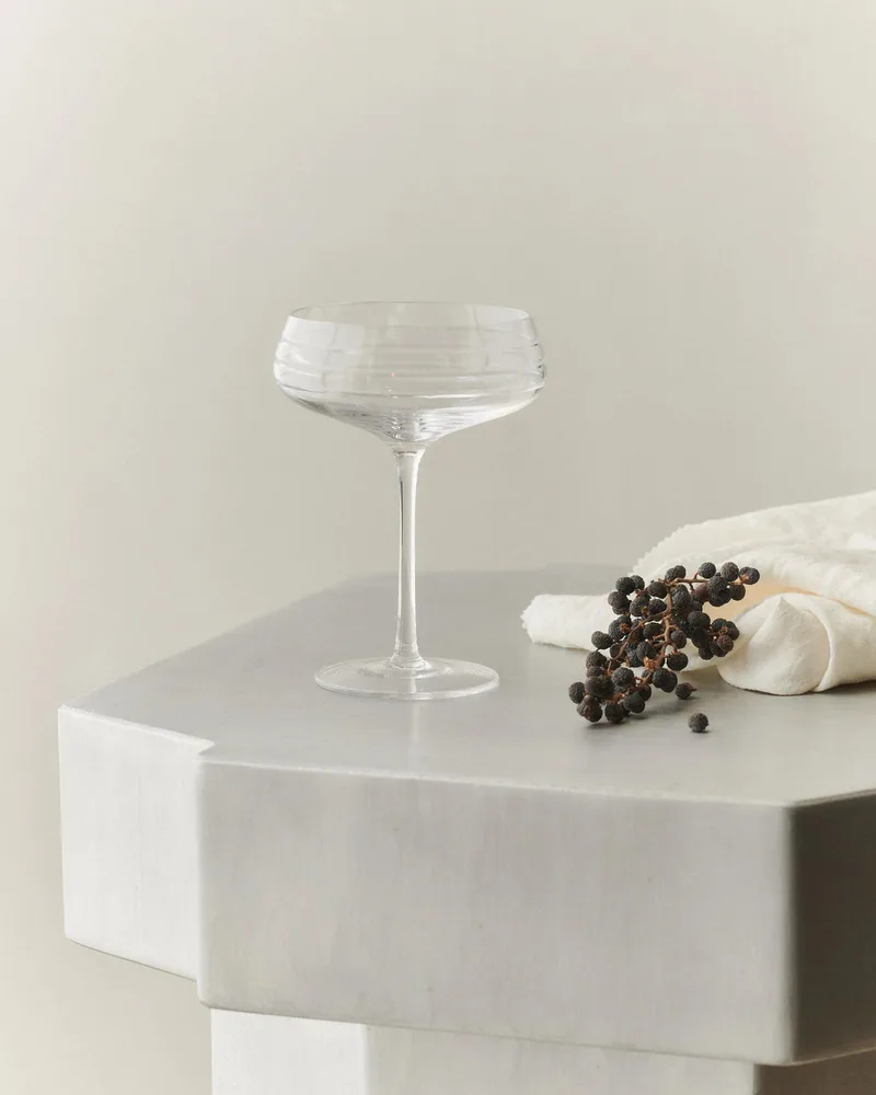 CHAMPAGNE COUPE TRIPLE CUT - SET OF 4 by LOUISE ROE in CLEAR BUNDLE (4 COUPES) – interior photo 2 of 2