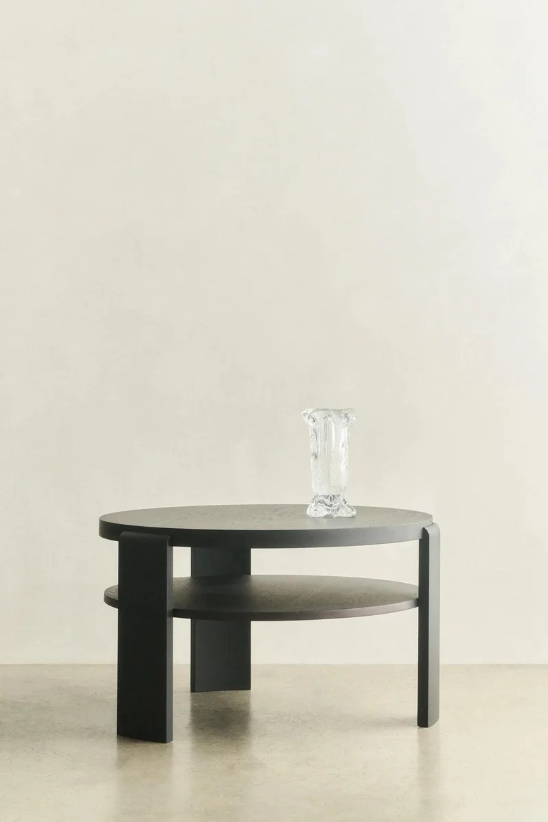 SPINA LOUNGE TABLE by LOUISE ROE in Black Oak – interior photo