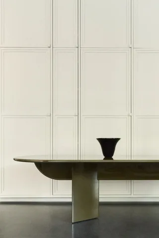 PILLABOUT TABLE 04 by LOUISE ROE in Beech Wood Olive Green Lacquer – interior photo 6 of 6