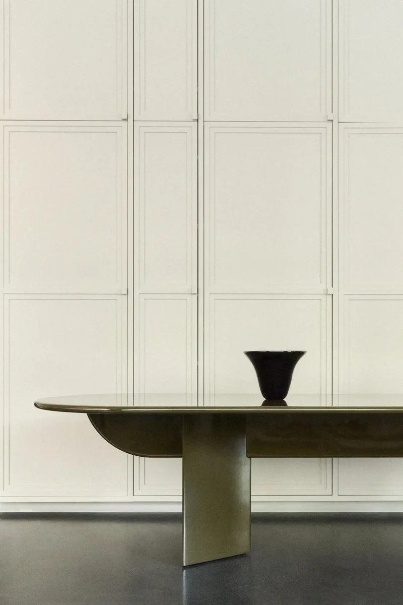 PILLABOUT TABLE 04 by LOUISE ROE in Beech Wood Olive Green Lacquer – interior photo 6 of 6
