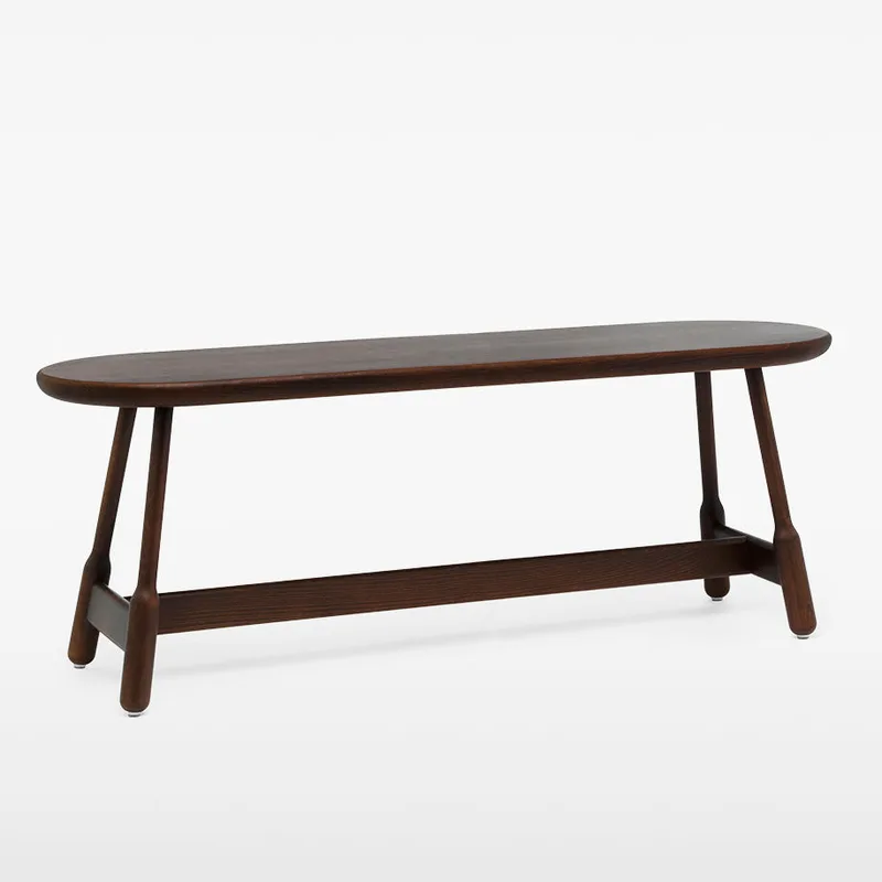 Albert Bench - L1600 van Massproductions in Walnut Stained Beech – productfoto 3 van 3