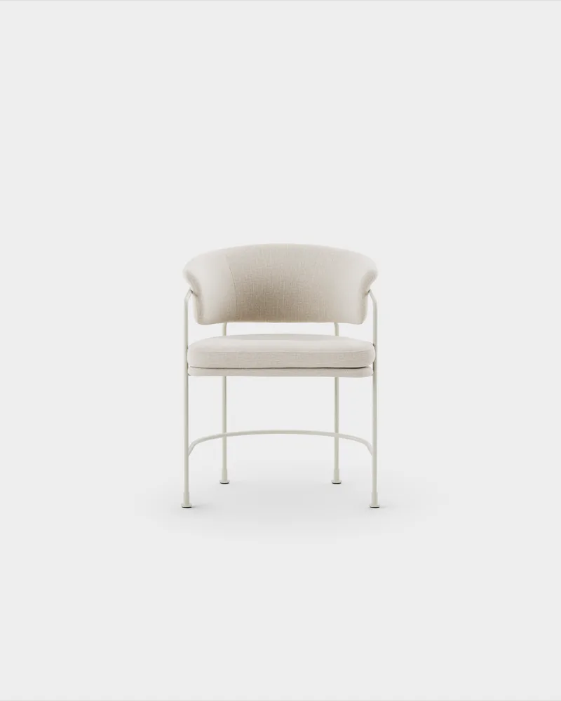 Astro Armchair van Massproductions in Romo – Linara 05 Porridge, Ivory – productfoto