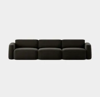 Patch 3-Seater van Massproductions in Romo – Linara 90 Espresso – productfoto 2 van 2