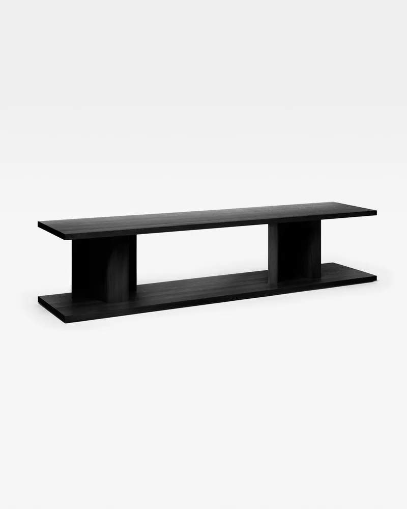 Bit Side Table van Massproductions in Black Stained Oak – productfoto