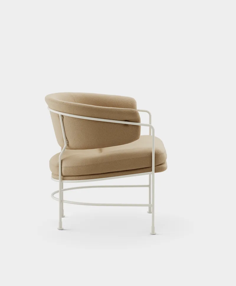 Astro Club Chair by Massproductions in Kvadrat – Vidar 4 0333, Ivory – product photo