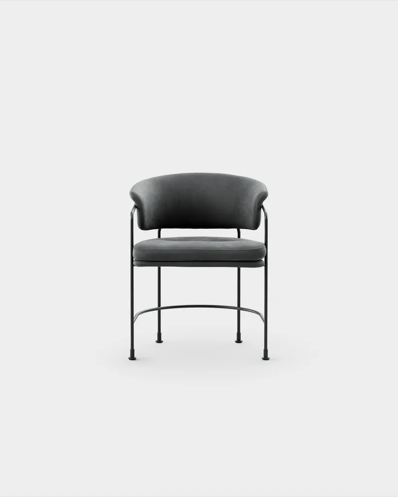 Astro Armchair van Massproductions in Sorensen – Dunes – Anthrazite 21003, Black – productfoto