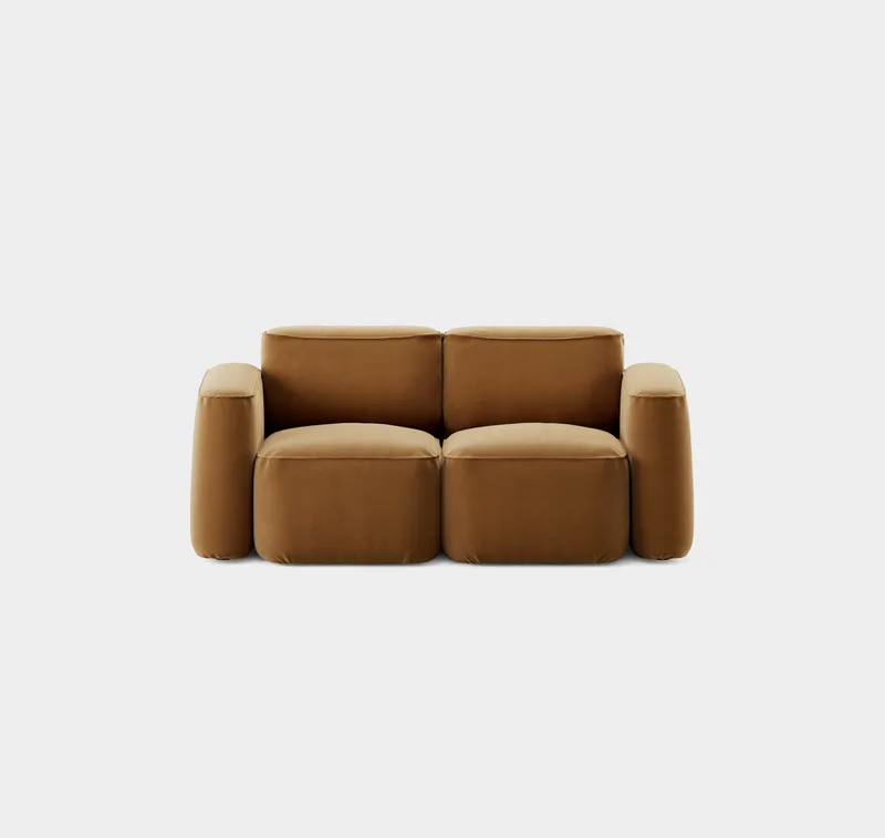 Patch 2-Seater Slim by Massproductions in Villa Nova – Atlantis 91 Cumin – product photo 2 of 2