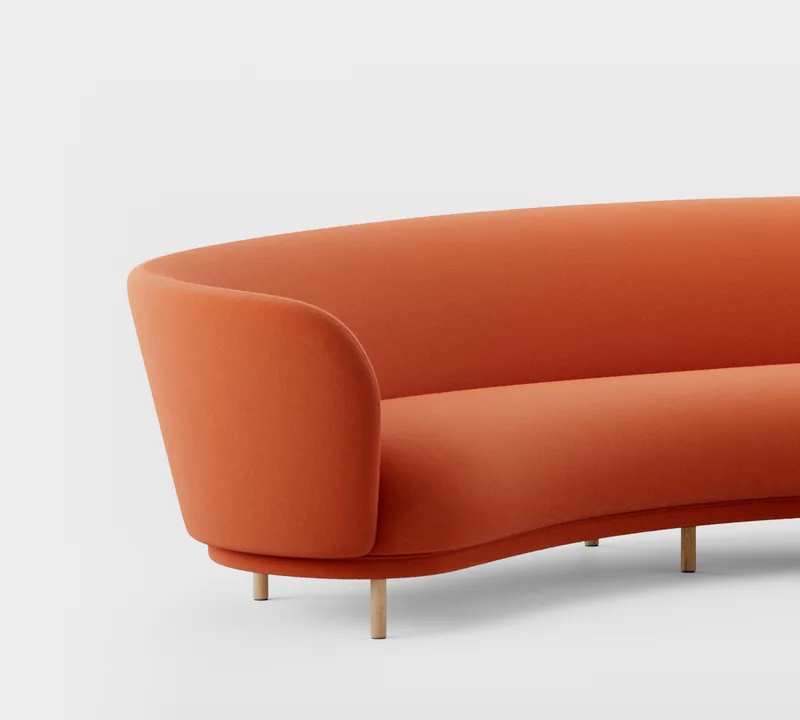 Dandy 4 Seater Sofa van Massproductions in Natural Oak/Kvadrat – Tonus 4 554 – productfoto