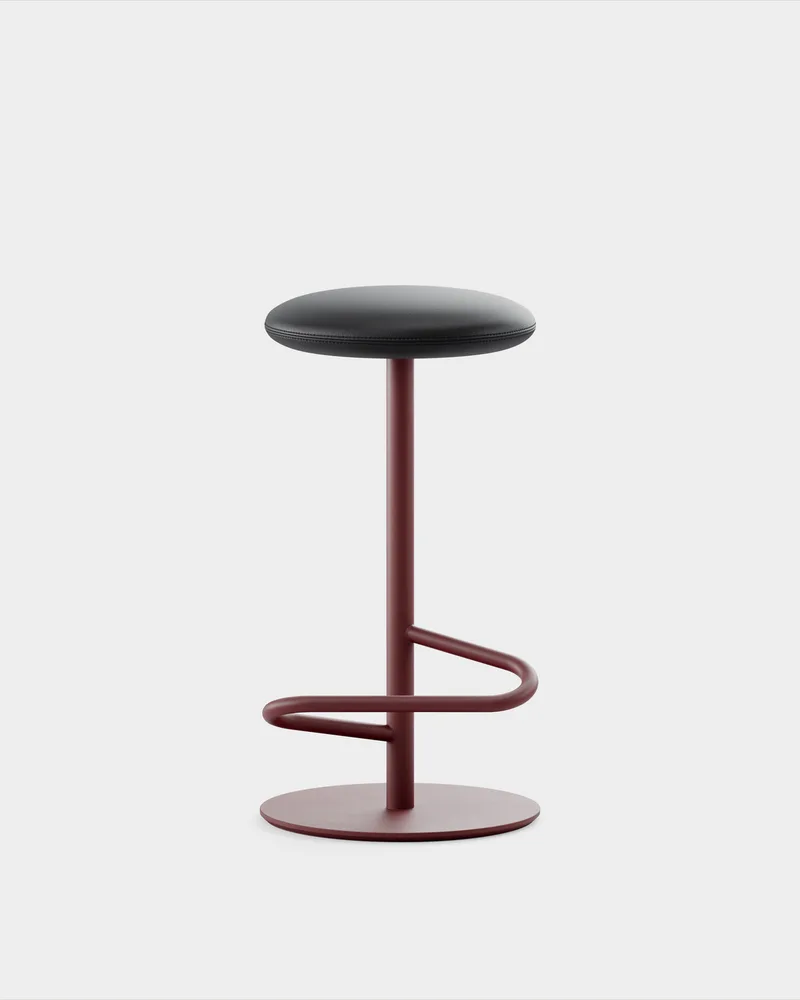 Odette Bar Stool H700 von Massproductions in Elmo Elmosoft – 99999, Wine Red – Produktfoto