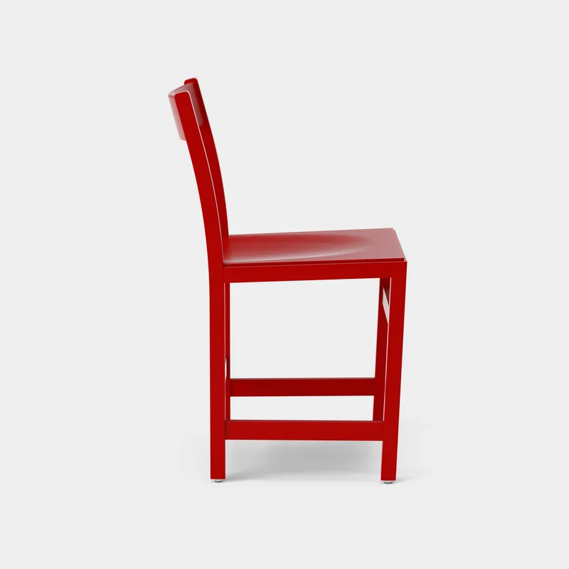 Waiter Chair by Massproductions in Red Lacquered Beech – product photo 2 of 2
