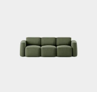 Patch 3-Seater Slim by Massproductions in Romo – Linara 100 Tarragon – product photo 2 of 2