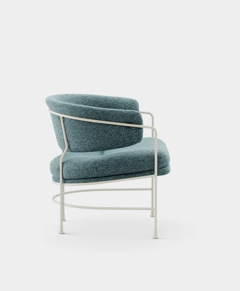 Astro Club Chair van Massproductions in Kirkby Design – Spiral 06 Dragonfly, Ivory – productfoto