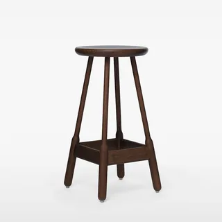 Albert Bar Stool H740 by Massproductions in Walnut Stained Beech – product photo 2 of 2