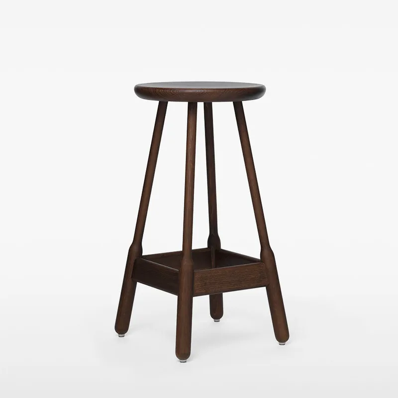 Albert Bar Stool H740 by Massproductions in Walnut Stained Beech – product photo 2 of 2