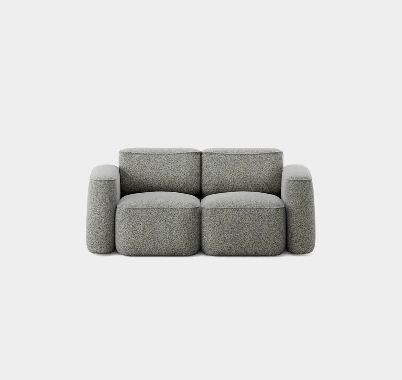 Patch 2-Seater Slim by Massproductions in Kirkby Design – Spiral 23 Monochrome – product photo 2 of 2
