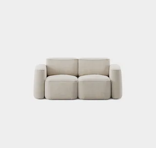 Patch 2-Seater Slim de Massproductions en Kirkby Design – Spiral 21 Chalk – photo du produit 2 sur 2