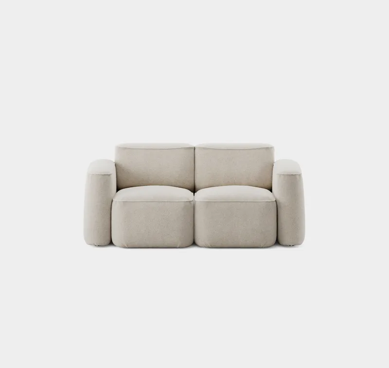 Patch 2-Seater Slim de Massproductions en Kirkby Design – Spiral 21 Chalk – photo du produit 2 sur 2