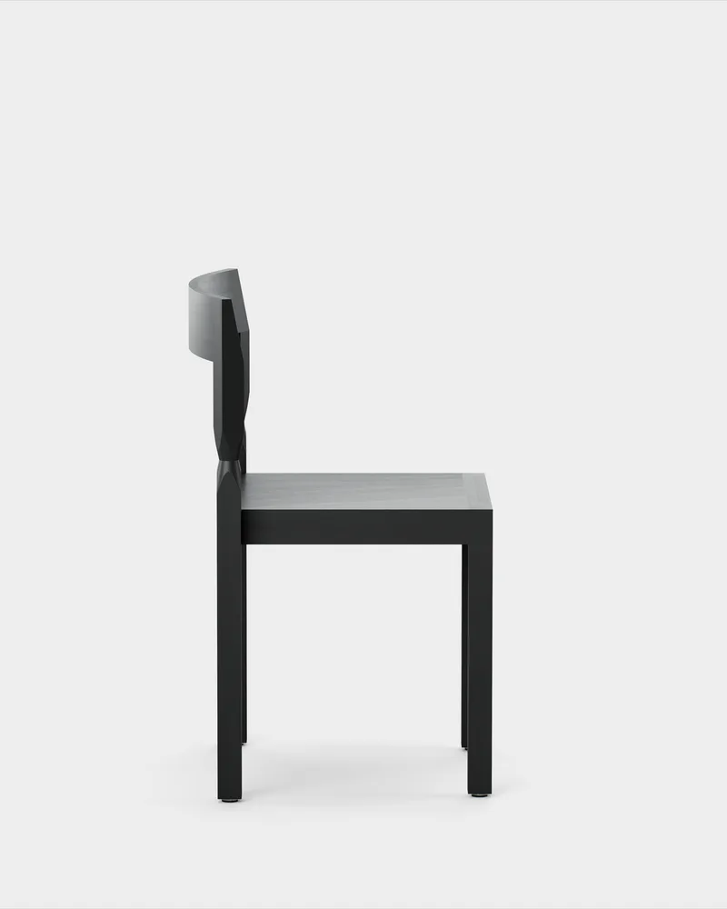 Woodwerk Chair by Massproductions in Black Stained Beech – product photo