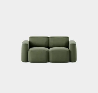 Patch 2-Seater Slim van Massproductions in Romo – Linara 100 Tarragon – productfoto 2 van 2