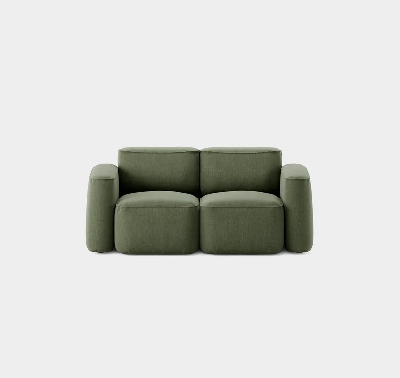 Patch 2-Seater Slim van Massproductions in Romo – Linara 100 Tarragon – productfoto 2 van 2