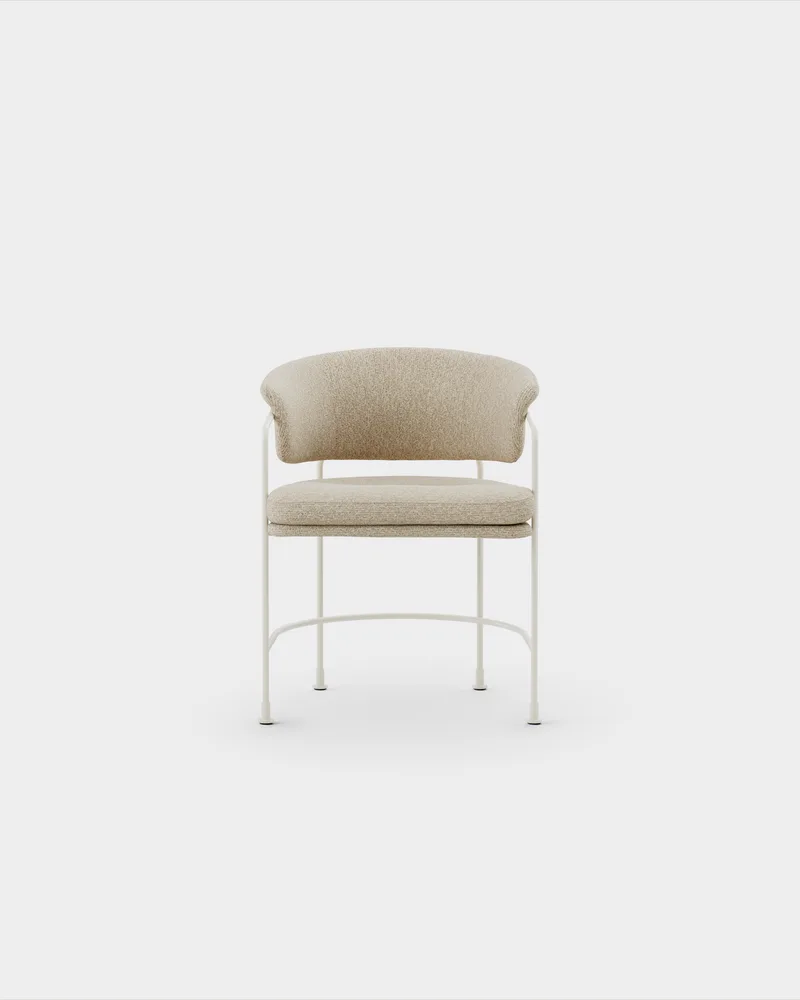 Astro Armchair by Massproductions in Sahco – Nalia – 220, Ivory – product photo