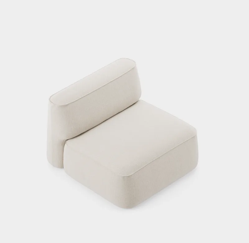 Patch Sofa System - Regular open van Massproductions in Romo – Linara 05 Porridge, Regular open (L) – productfoto