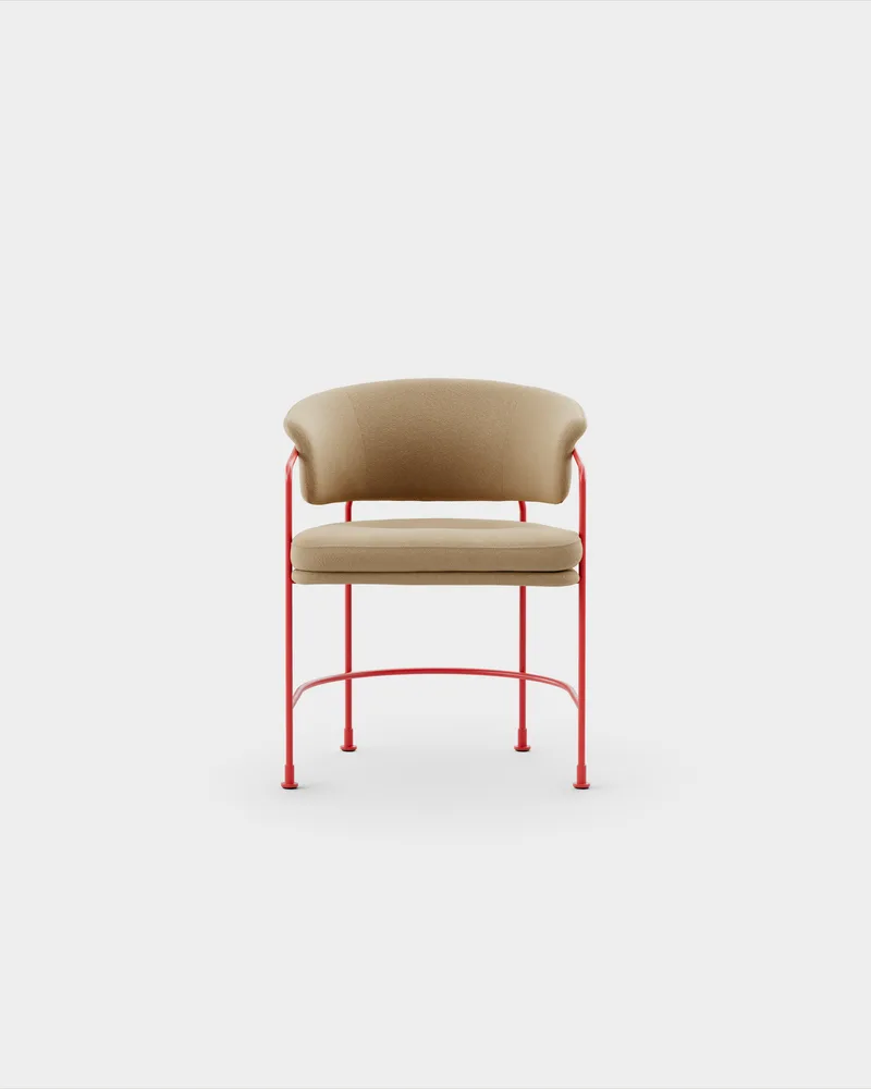 Astro Armchair by Massproductions in Kvadrat – Vidar 4 0333, Pure Red – product photo