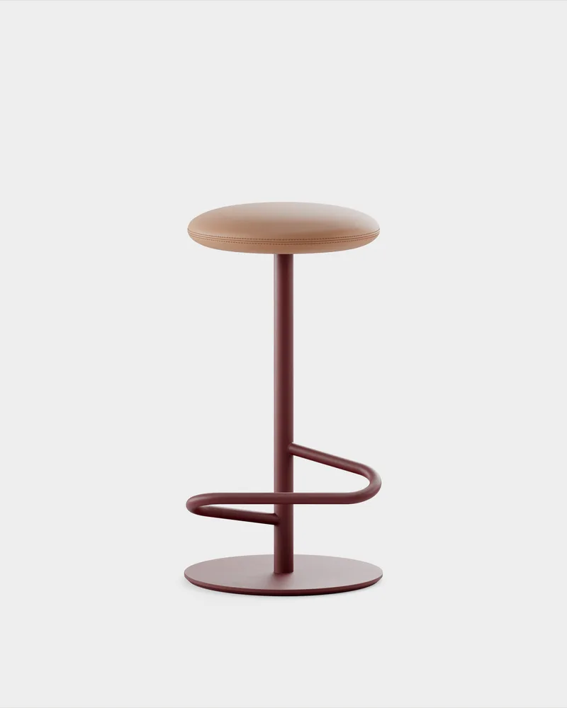 Odette Bar Stool H700 von Massproductions in Elmo Elmosoft – 33077, Wine Red – Produktfoto