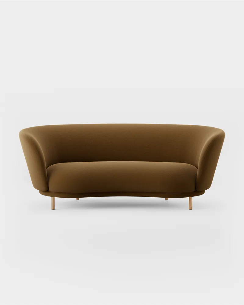Dandy 2 Seater Sofa van Massproductions in Natural Oak/Kvadrat – Tonus 4 364 – productfoto