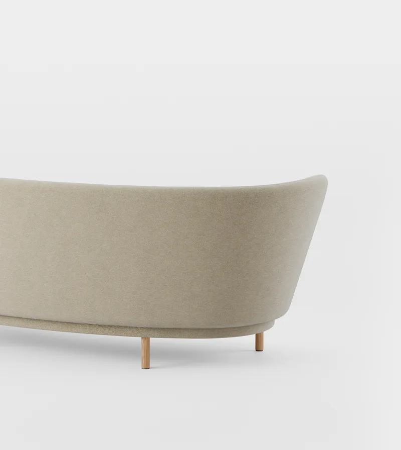 Dandy 2 Seater Sofa by Massproductions in Natural Oak/Kvadrat – Hallingdal 65 220 – product photo