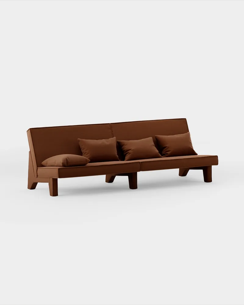 BAM! 4 Seater Sofa by Massproductions in Nevotex Wooly – 380037 Rust – product photo