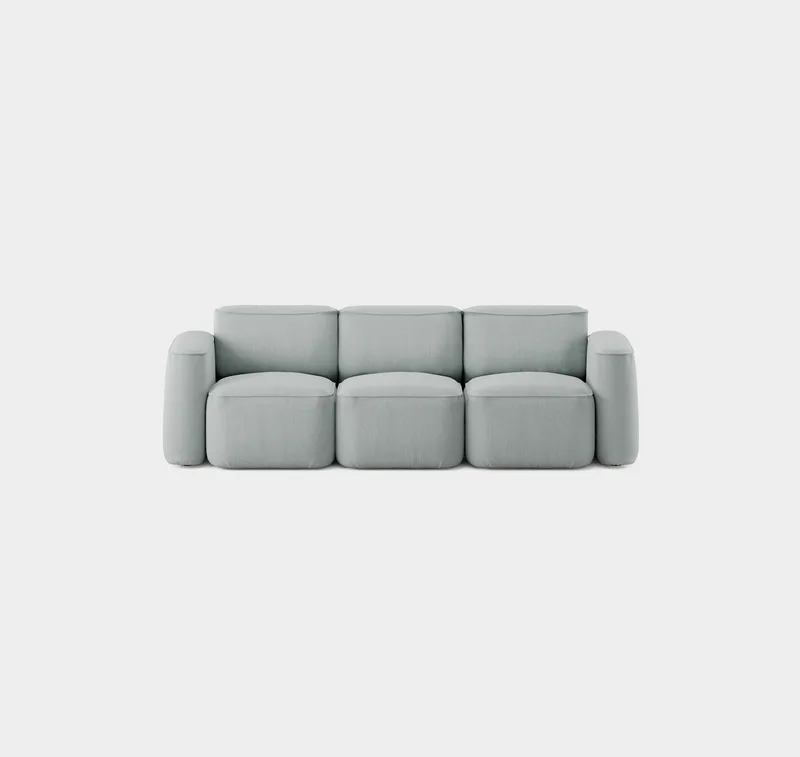 Patch 3-Seater Slim von Massproductions in Romo – Linara 253 Swedish Grey – Produktfoto 2 von 2